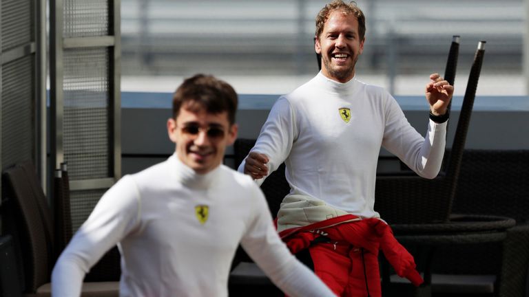 Ferrari: Leclerc und Vettel beim Rennen