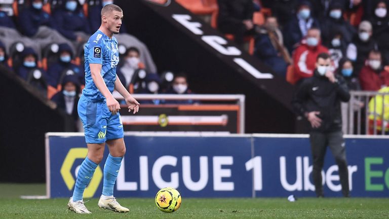 FCB-Leihspieler Michael Cuisance im Trikot von Olympique Marseille