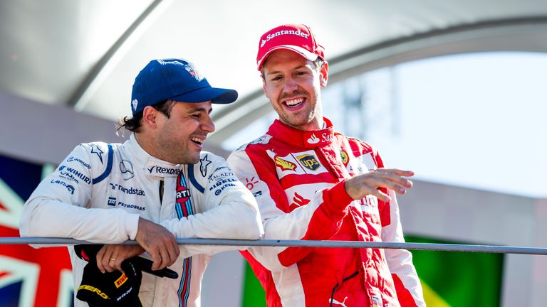 .Felipe Massa (l.) hat Sebastian Vettel (r.) stark kritisiert.