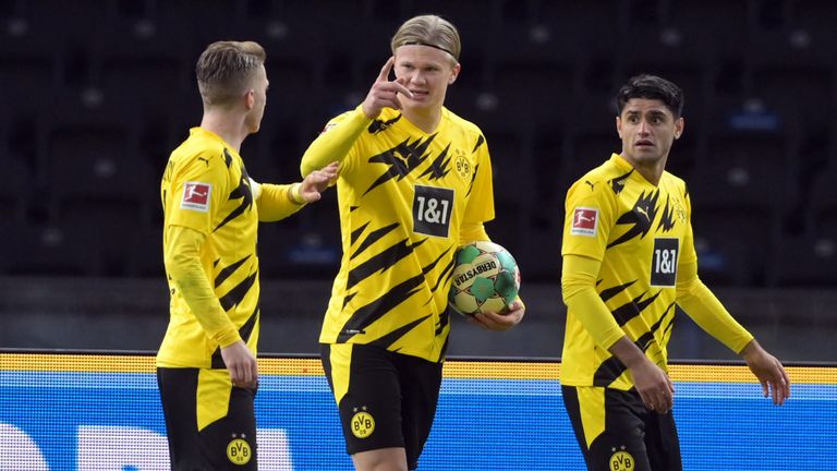 Haaland schießt mit vier Toren die Hertha im Alleingang ab. 