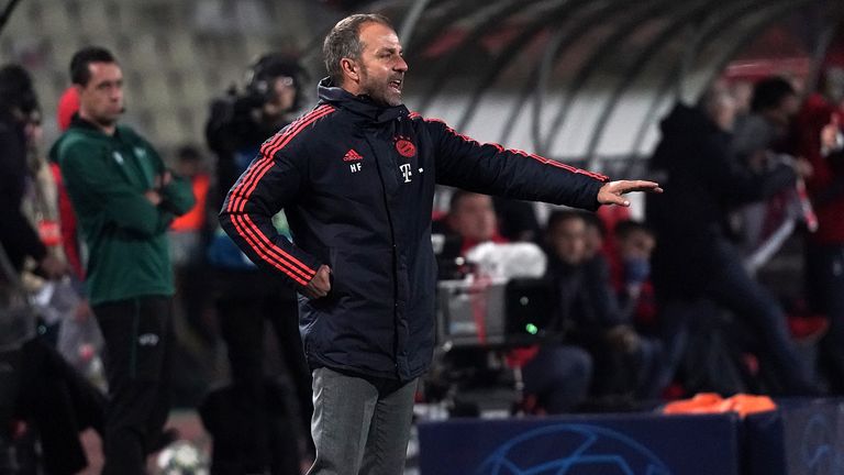 26.11.2019: Cheftrainer Flick coachte seine Bayern zum 6:0-Auswärtssieg bei Roter Stern Belgrad. Die ersten vier Spiele unter dem Neu-Coach gewonnen und mit einer Bilanz von 16:0 ummantelt. Der beste Einstand eines FCB-Trainers aller Zeiten.