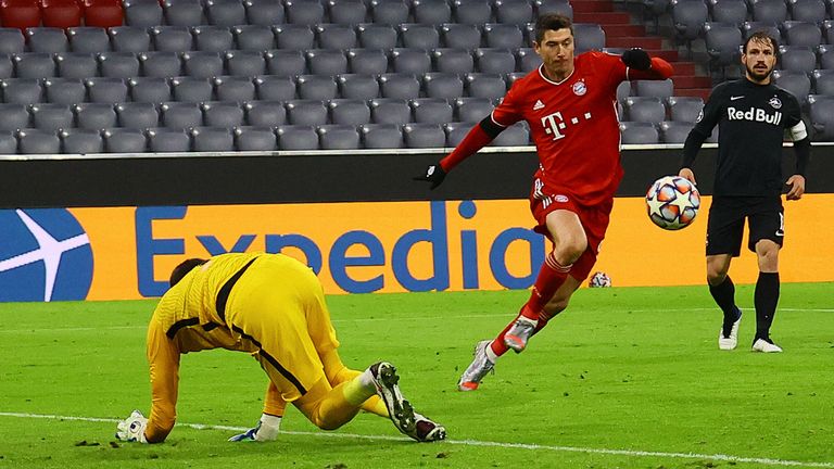 Robert Lewandowski erzielt gegen Salzburg sein 71. Tor in der Champions League.