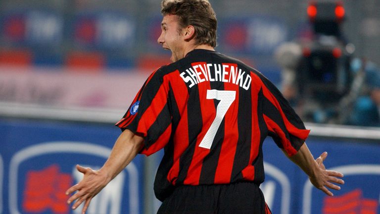 Andriy Shevchenko (AC Mailand): In der Königsklasse mit 48 Toren. Zusammen mit Inzaghi 2002/2003 den Henkelpott gewonnen. 