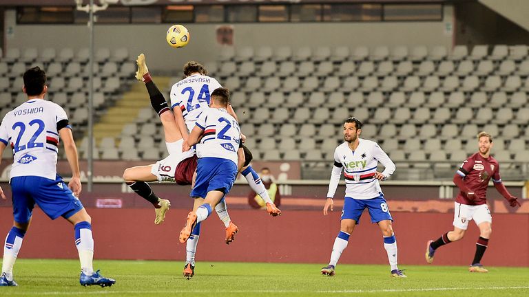 Der FC Turin und Sampdoria Genua trennten sich mit einem 2:2-Unentschieden.