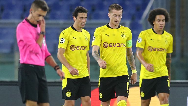 Der BVB um Kapitän Marco Reus (M.) muss im Rückspiel gegen Lazio ein anderes Gesicht zeigen. 