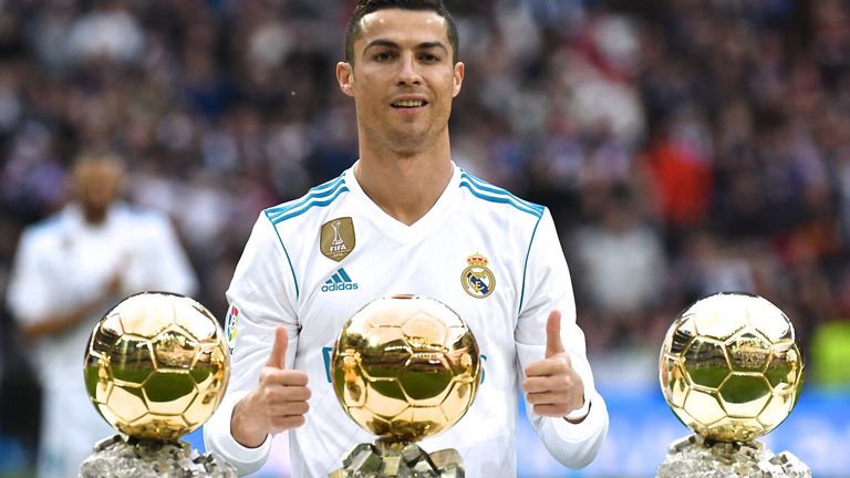 World Footballer 2016, 2017: Cristiano Ronaldo (Portugal, Real Madrid).