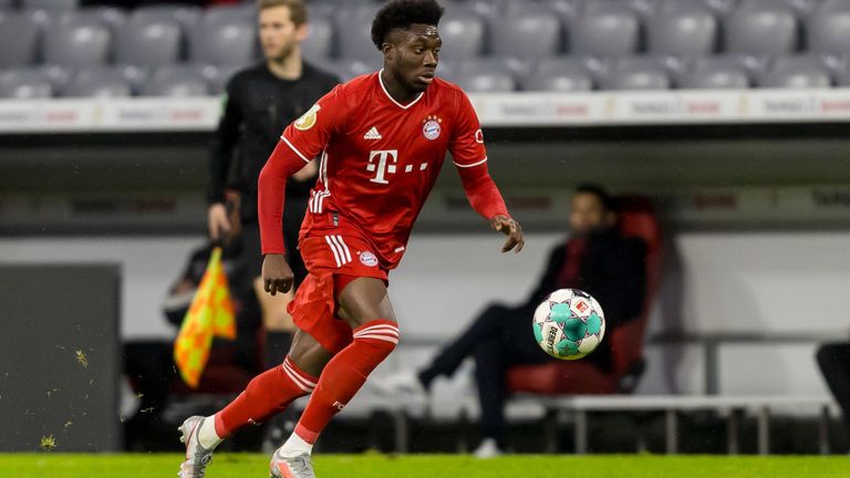 PLATZ 8: Alphonso Davies (FC Bayern München), Maximaltempo: 35 km/h