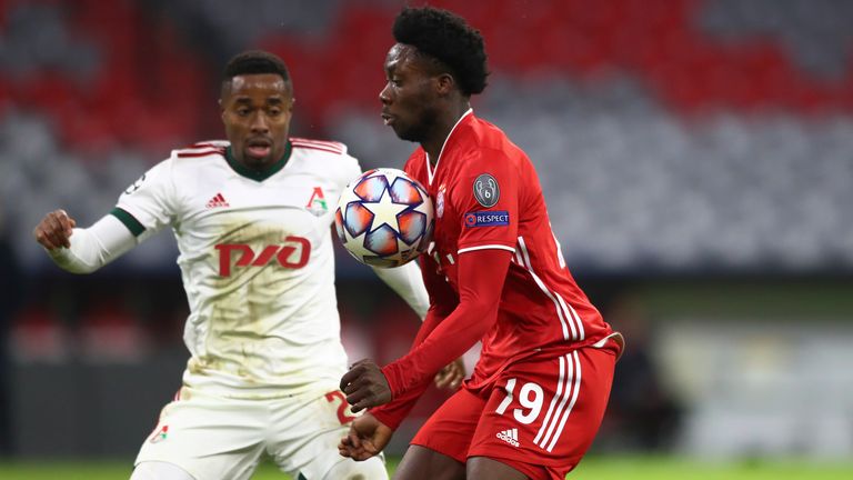 Alphonso Davies feiert gegen Lokomotive Moskau sein Comeback beim FC Bayern.