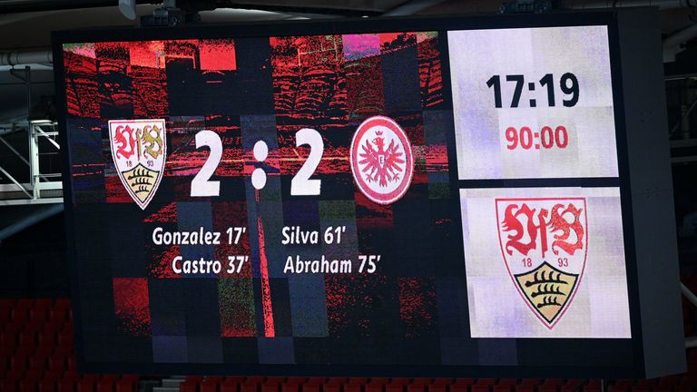 Remiskönige: Fünf Mal in Folge spielten die Frankfurter ab dem 6. Spieltag in der Bundesliga unentschieden. Einmalig in ihrer Vereinshistorie. Mit acht Remis sind sie bislang die Remiskönige der Liga.