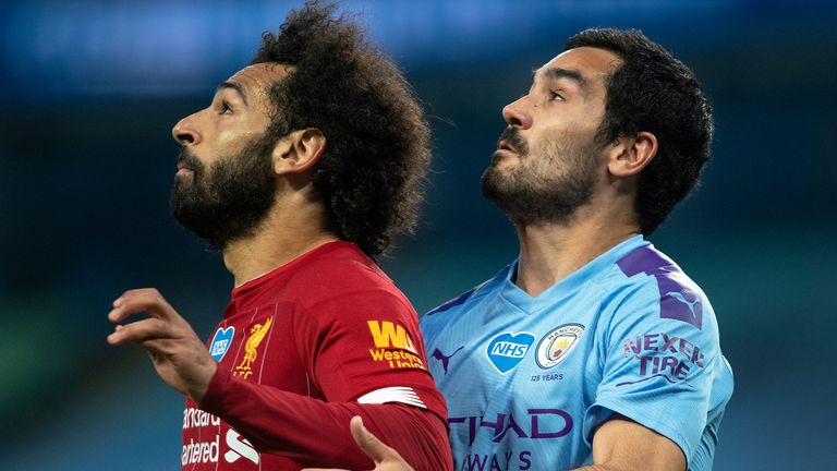 Mohamed Salah (l.) und Ilkay Gündogan treffen mit ihren Mannschaften im CL-Achtelfinale auf deutsche Teams.