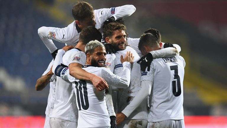 Die italienische Nationalmannschaft freut sich über den Heimvorteil bei der Endrunde der Nations League. 