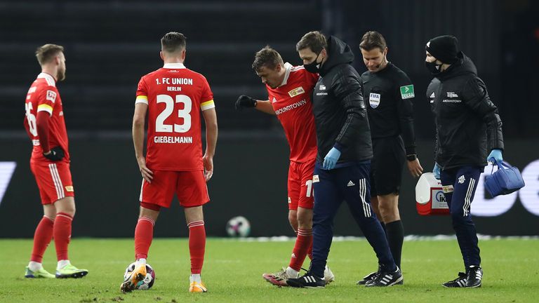 Max Kruse (M.) fehlt Union Berlin bis auf weiteres.