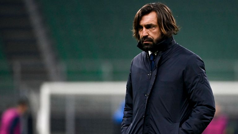 Juve-Trainer Andrea Pirlo mussten nach der 0:2 Pleite im ''Derby d'Italia'' bei Inter Mailand viel Kritik einstecken.