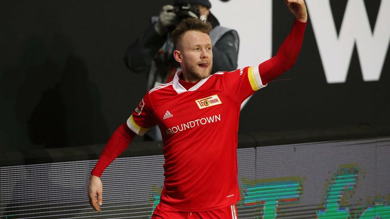 Cedric Teuchert erzielt den Unioner Siegtreffer gegen Leverkusen - nun wird aber gegen ihn von Seiten des DFB ermittelt.