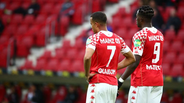 Mainz: Jean-Philippe Mateta (8 Torbeteiligungen/ 7 Tore/ 1 Assist) und Robin Quaison (3 Torbeteiligungen/ 2 Tore/ 1 Assist)