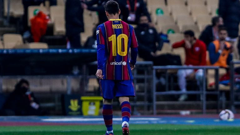 Barca-Superstar Messi musste im spanischen Pokal-Spiel mit Rot vom Platz.