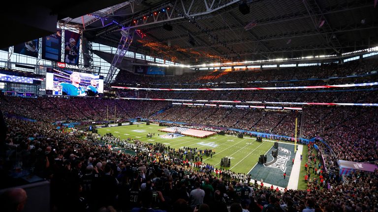 2018 - U.S. Bank Stadium (Minneapolis, Kapazität: 66.665 Plätze) - Philadelphia Eagles - New England Patriots 41:33
