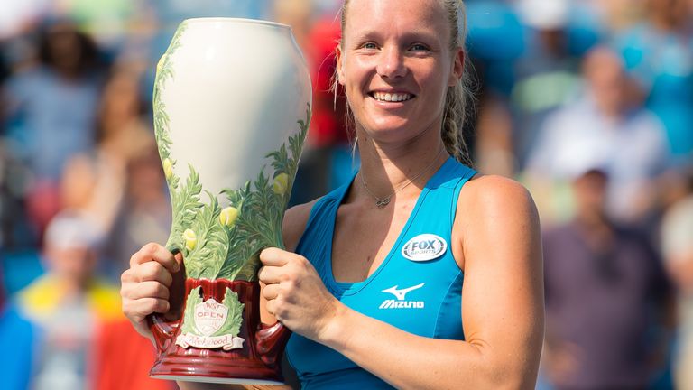 Für die Siegerin beim WTA-Turnier in Cincinnati gibt es eine Art Blumenvase.