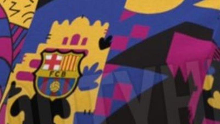 Angeblich könnte so das Ausweichtrikot des FC Barcelona in der Champions League aussehen. (Quelle: footyheadline.com)