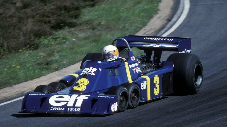 1976: Der Tyrrell P34 wurde auch ''Six-Wheeler'' genannt.