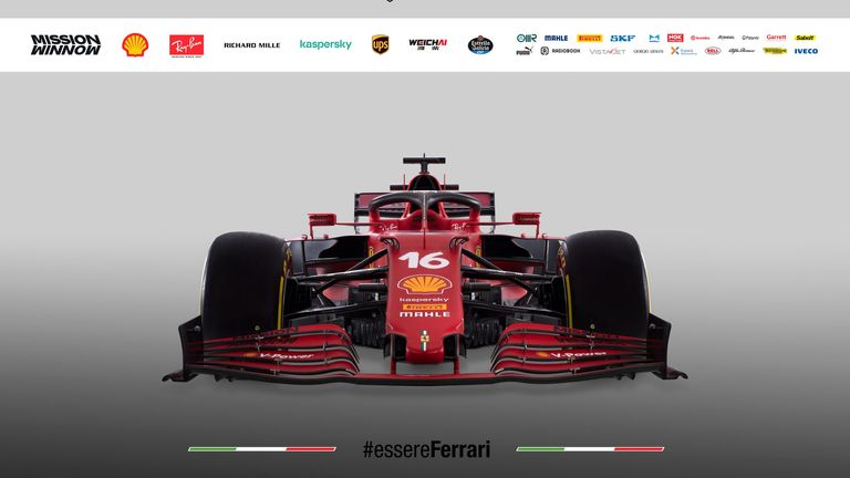 Das ist der SF21, der neue Bolide des Formel-1-Rennstalls Ferrari. (Quelle: Twitter Scuderia Ferrari)
