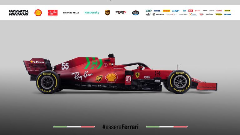 Das ist der SF21, der neue Bolide des Formel-1-Rennstalls Ferrari. (Quelle: Twitter Scuderia Ferrari)