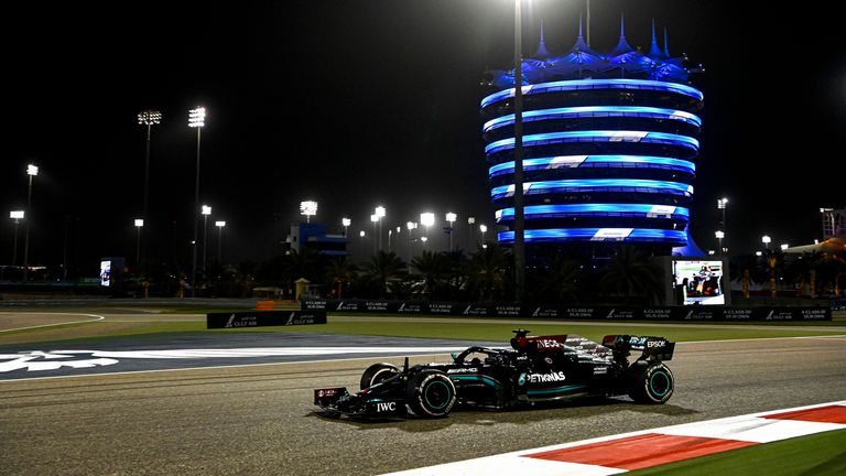 Lewis Hamilton won the season opener in Bahrain.