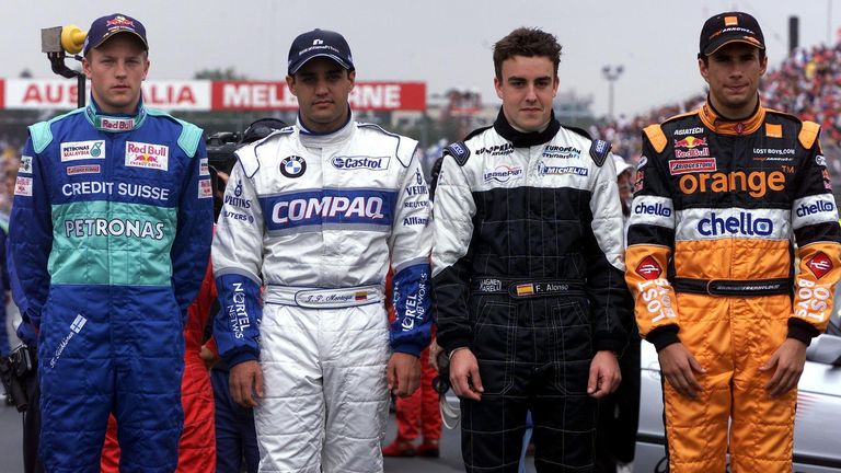 Alonso und Räikkönen bei Debut.