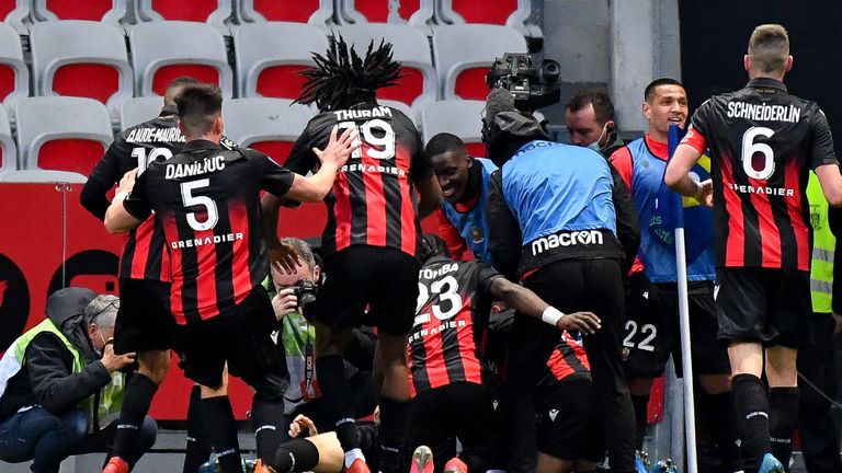 Platz 3 (geteilt): OGC Nizza mit 15 verschiedenen Torschützen