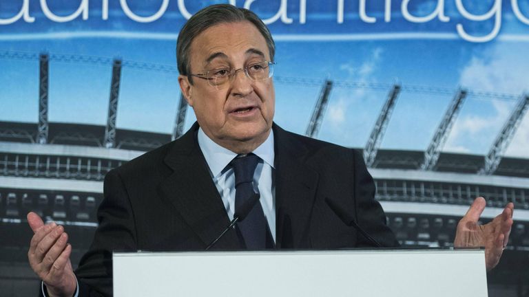 Florentino Perez verteidigt die Super League.
