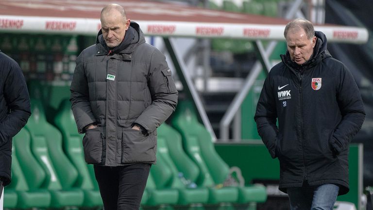 Steht FCA-Coach Heiko Herrlich (l.) vor dem Aus?