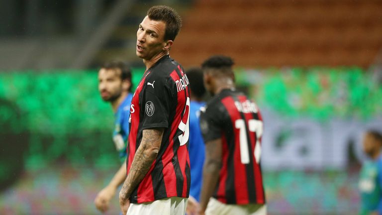 Mario Mandzukic war genervt: Er und Milan verloren gegen Sassuolo.