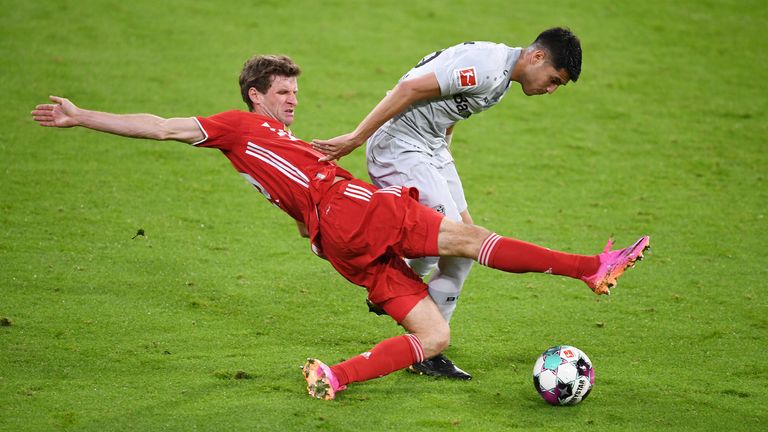 Voller Einsatz: Niemand bestritt beim FC Bayern mehr Zweikämpfe als Thomas Müller (740).