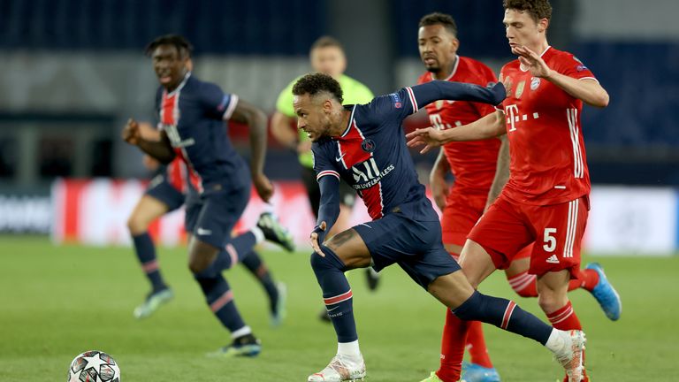 Neymar setzt sich im CL-Viertelfinale knapp mit PSG gegen den FC Bayern durch. 
