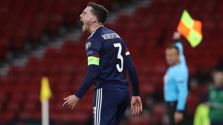 Andrew Robertson, Kapitän der schottischen Nationalmannschaft.