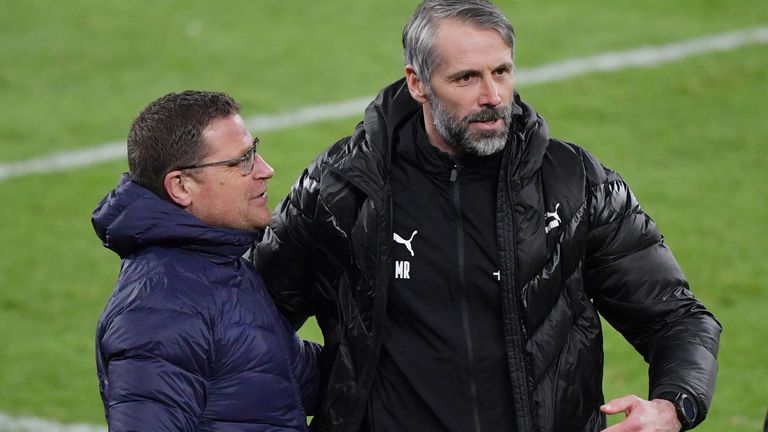 "Max Eberl hat geschrieben, dass es ein sehr gutes Auswärtsspiel war. Wenn wir das Zweite machen, ist es auch ein bisschen ruhiger für ihn vor dem Fernseher." (Gladbach-Trainer Marco Rose bei Sky über Eberl, der sich im Januar eine Auszeit nahm) 