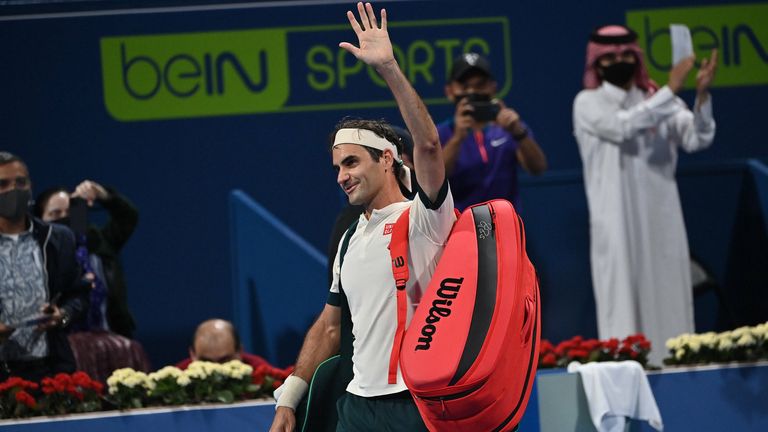 Roger Federer beim Tennis-Turnier.