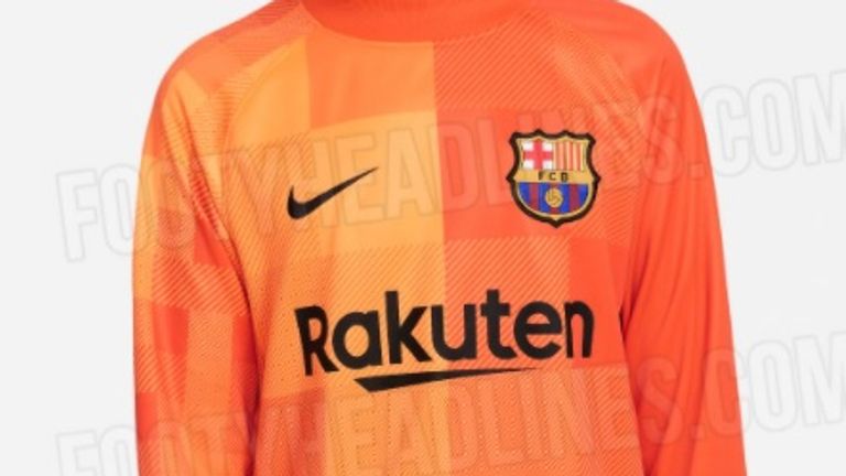 So soll das neue Torwarttrikot des FC Barcelona aussehen (Bildquelle: footyheadlines.com).