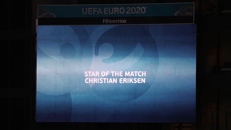 Christian Eriksen wird zum ''Star of the Match'' ernannt.