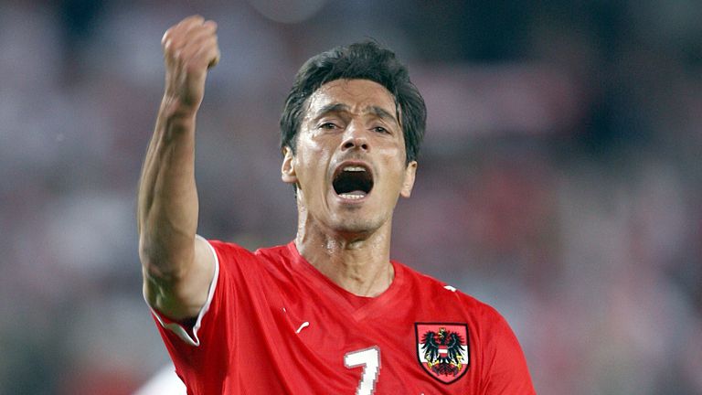 ANGRIFF: Ivica Vastic (Österreich) – 38 Jahre und 257 Tage alt bei der EM 2008 im Spiel gegen Polen (12. Juni 2008). 