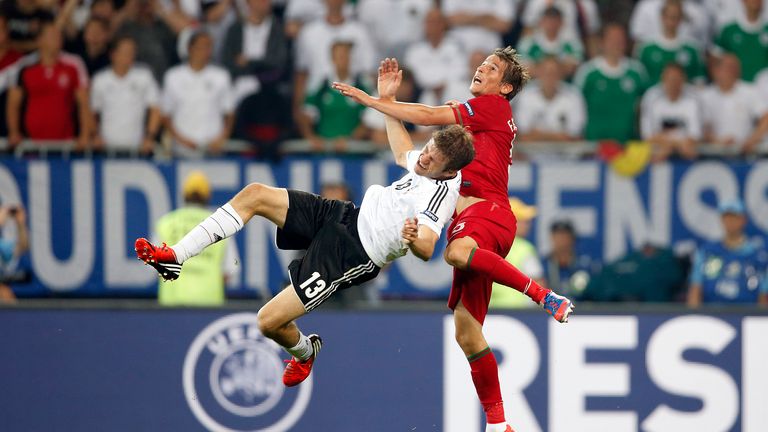 EM 2012: In seinem ersten EM-Spiel gegen Portugal gelang Müller kein Einstand nach Maß - Endergebnis: 1:0
