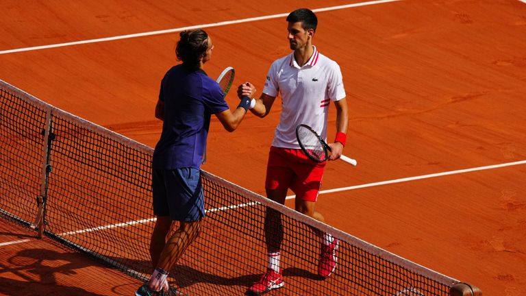 Novak Djokovic hatte gegen Musetti ein hartes Stück Arbeit vor sich.