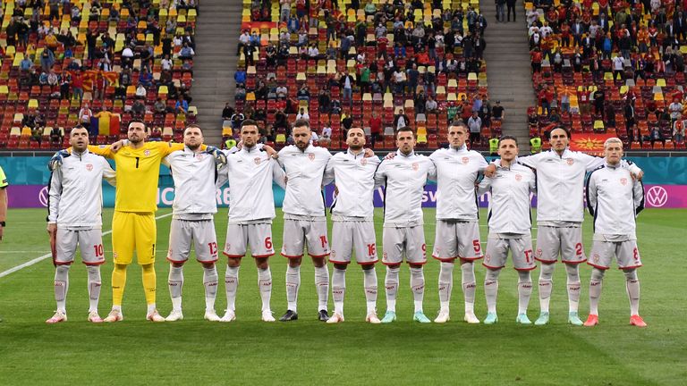 Platz 24: Nordmazedonien - Als Neuling sind sämtliche Akteure Rekordspieler, die bei der diesjährigen Euro in beiden Partien zum Einsatz kamen.