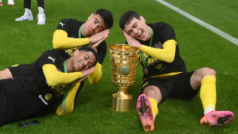 Jude Bellingham (l.), Reinier und Giovanni Reyna (r.) zählen zu den Golden-Boy-Nominierten.