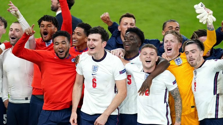 England feiert den Finaleinzug bei der EURO 2020.
