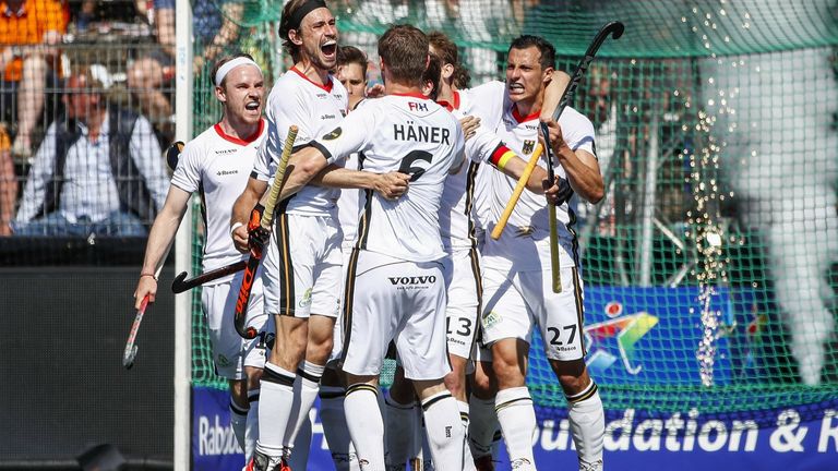 Die deutsche Hockey-Nationalmannschaft.