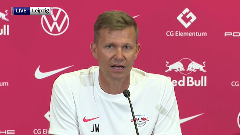 Jesse Marsch stellt sich den Fragen der Journalisten.