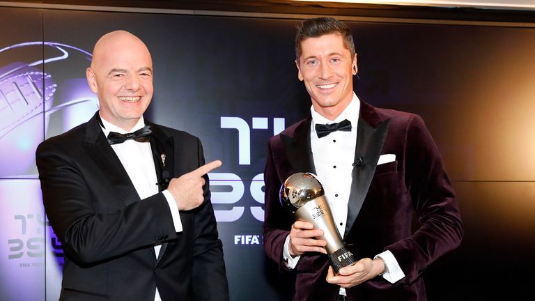 Robert Lewandowski wurde letztes Jahr zum "The Best FIFA Men’s Player 2020" gewählt.
