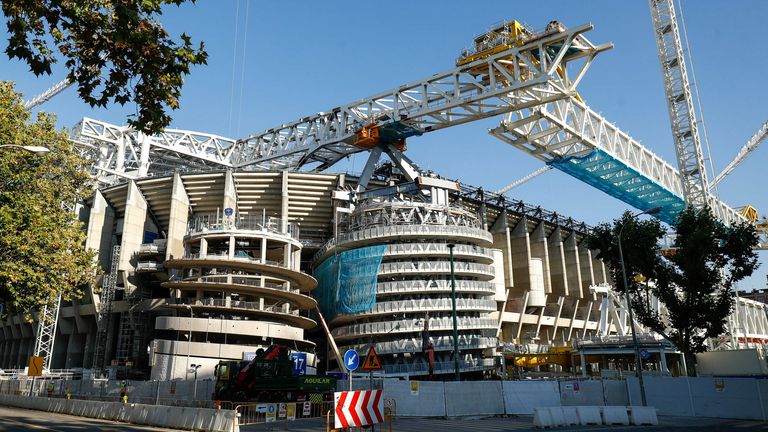 Das Stadion von Real Madrid ist noch immer im Umbau.