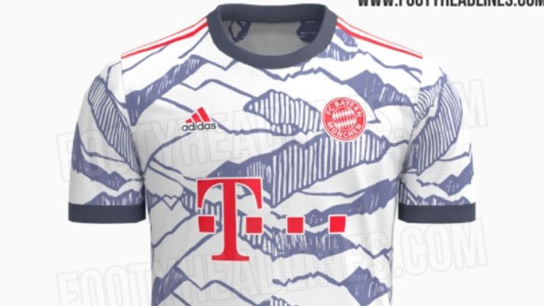 Ein Leak des Auswärtstrikots des FC Bayern. (Bildquelle: footyheadlines.com)